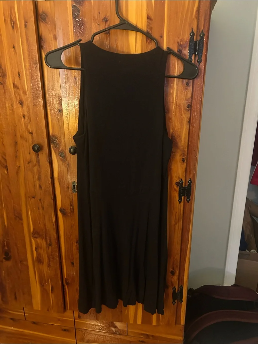 Athleta Black Midi Sleeveless Fit-and-Flare Dress - Picture 2 of 3